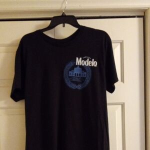 ModelCo Black Tee with Blue Logo